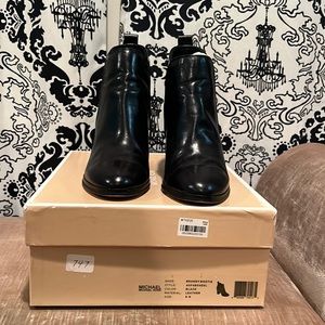 MICHAEL Michael Kors Glossy Black Ankle Booties